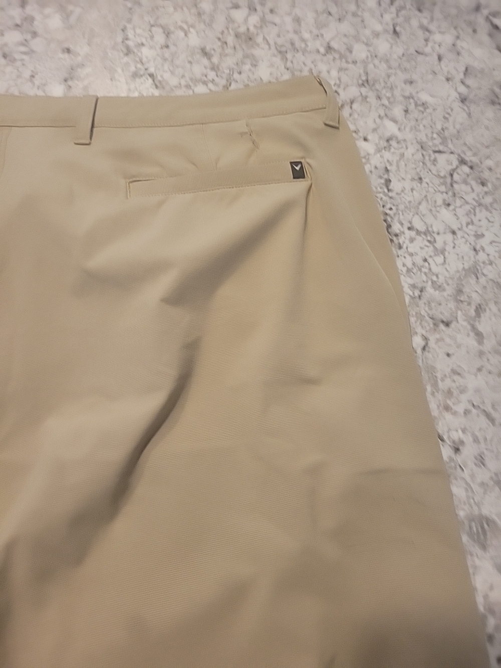 Callaway Men's Khaki Flat-Front Performance Golf Shorts - Picture 10 of 11